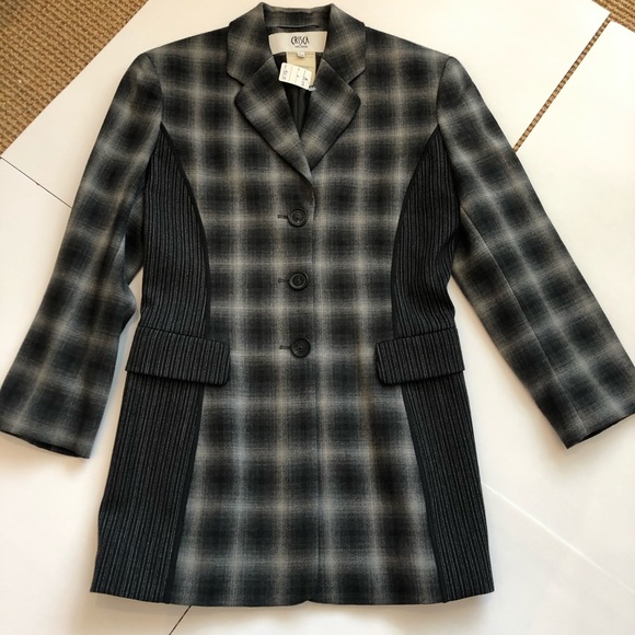 Jackets & Blazers - Crisca multi printed jacket.  Funky designer